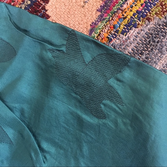 Unique Toi et Moi, Teal A-Line Skirt - Picture 3 of 8